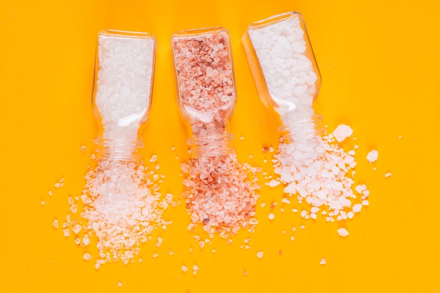 Tipos de sal, com diferentes composições minerais