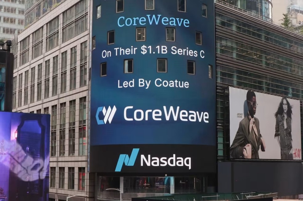 CoreWeave, que estreou na Nasda na sexta-feira — Foto: Reprodução