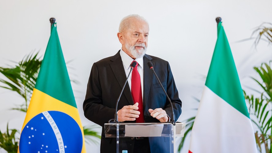 Presidente Lula participou de coletiva com jornalistas na Itália, onde participa de encontro do G7