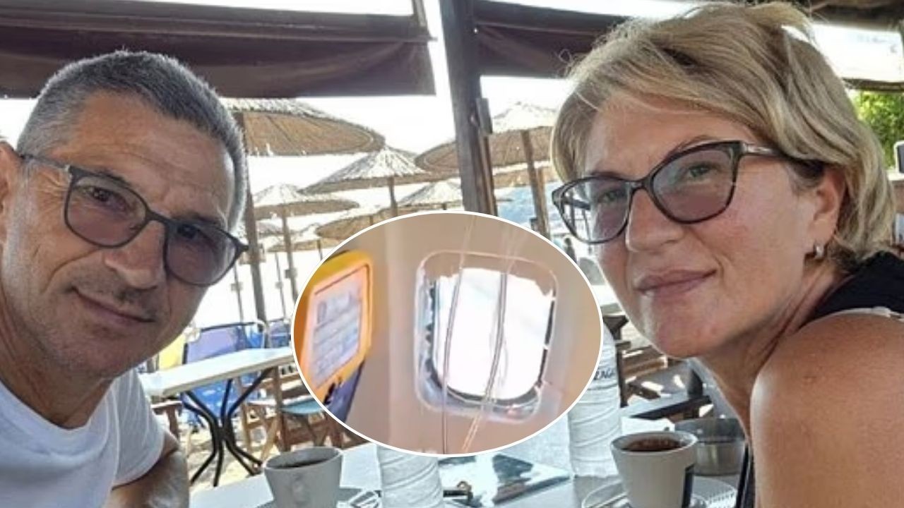 Mulher agarra marido que foi sugado para fora de avião