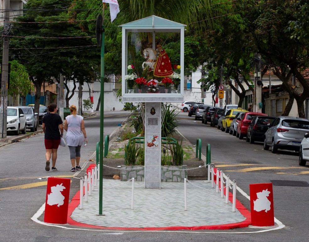 São Jorge, o santo está presente nas ruas — Foto: Domingos Peixoto