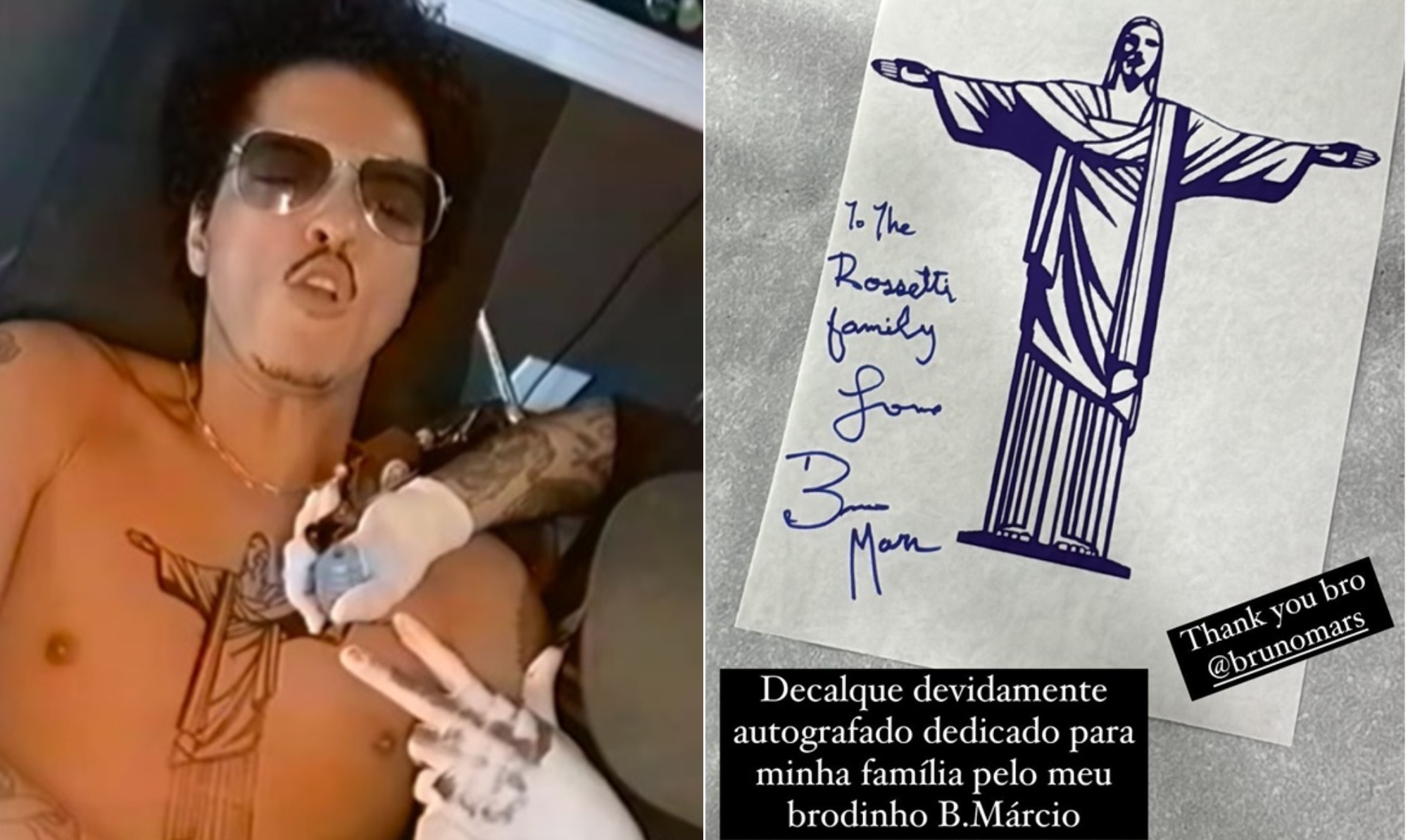 Além de Bruno Mars: relembre outros famosos que fizeram tatuagens durante passagem pelo Brasil