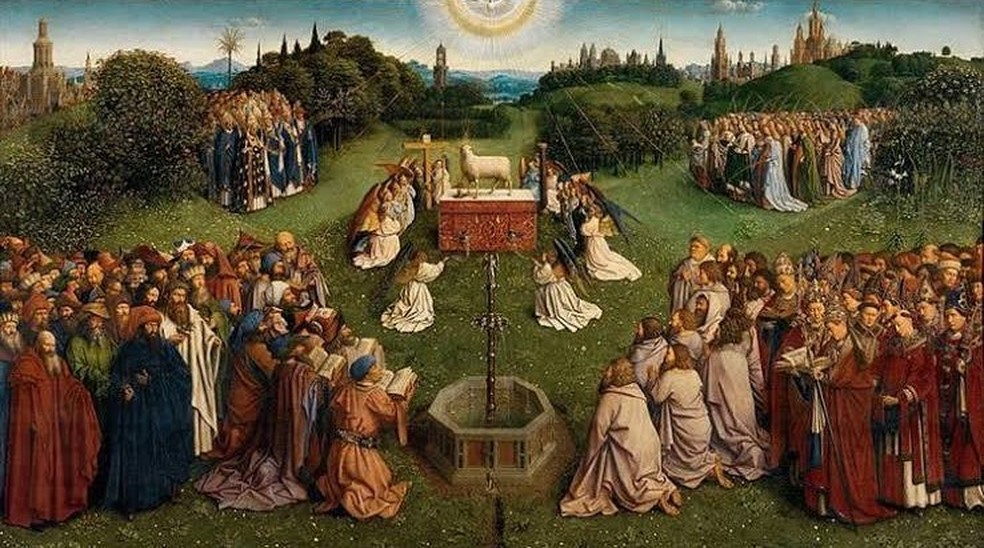 'A adoração do cordeiro místico', dos irmãos Van Eyck — Foto: Divulgação