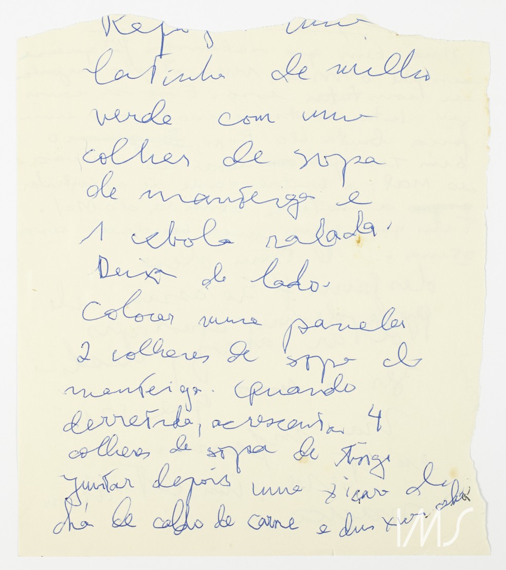 Creme de Milho Verde - Clarice Lispector — Foto: Acervo IMS/Arquivo Clarice Lispector
