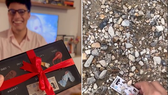 Amigo dá 'presente lixo' após viagem à Europa e viraliza na internet; assista