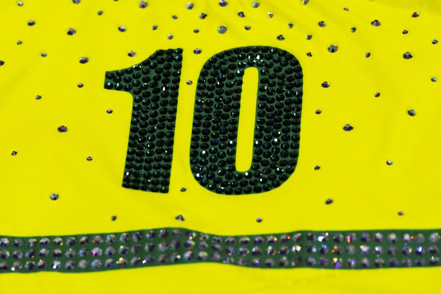 O número 10 no collant das ginastas do Brasil no Mundial de Jacarta-2025