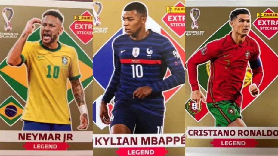 Figurinha Extra Sticker Legend Copa do Mundo Qatar 2022 Neymar
