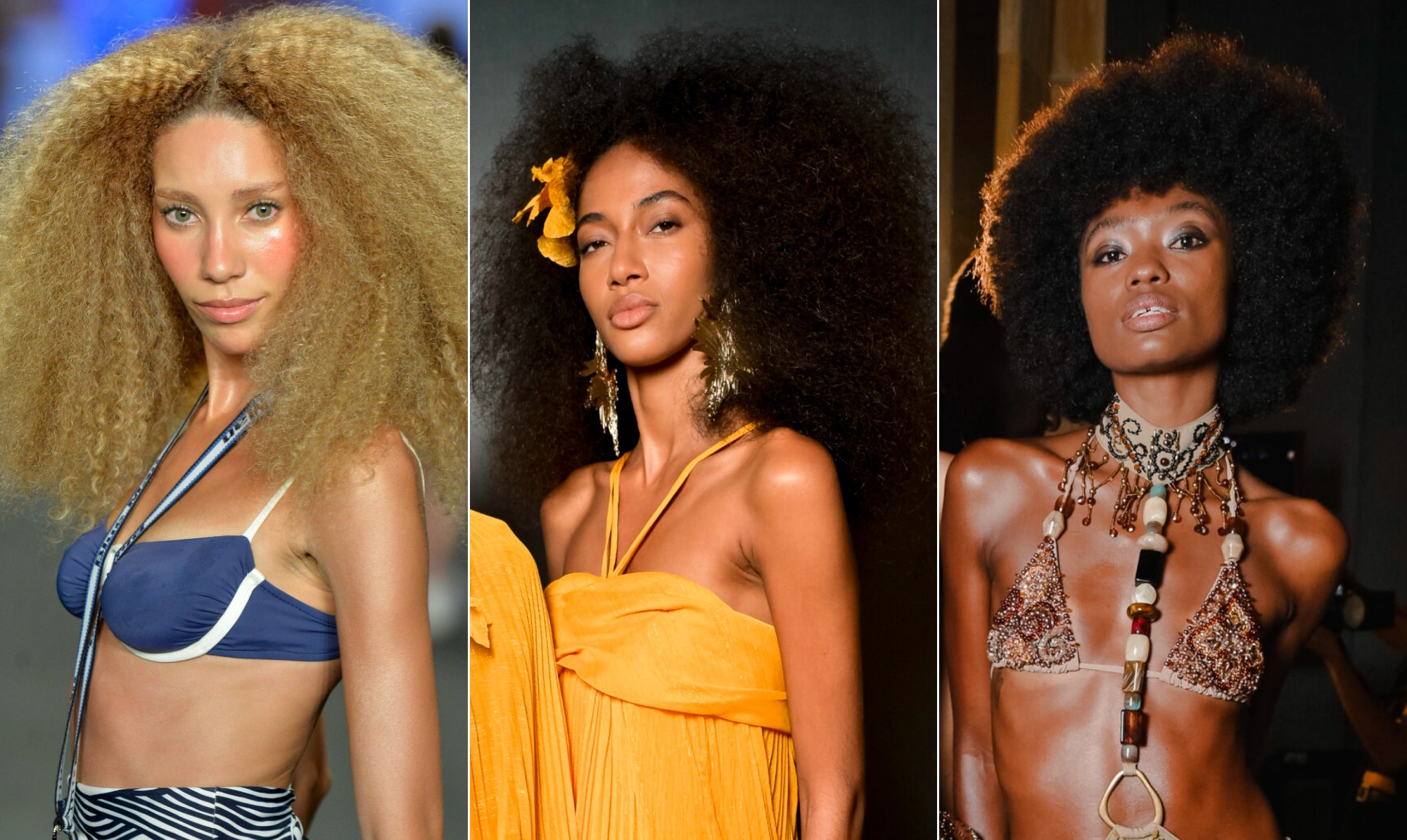 Cabelo volumoso, texturizado e com pouca definição é o destaque das passarelas no Rio Fashion Week