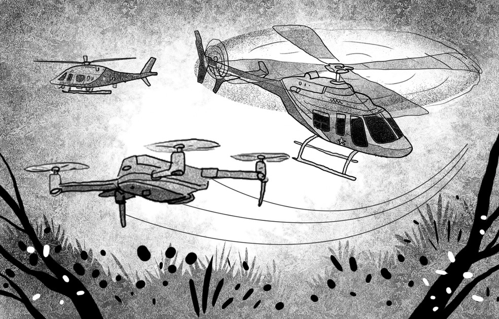Procura por aeronave começou na madrugada do réveillon e se concentrou na região de serra do litoral norte de São Paulo — Foto: Editoria de arte / O Globo