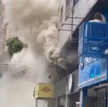 Incêndio atinge imóvel comercial em Copacabana; veja vídeo