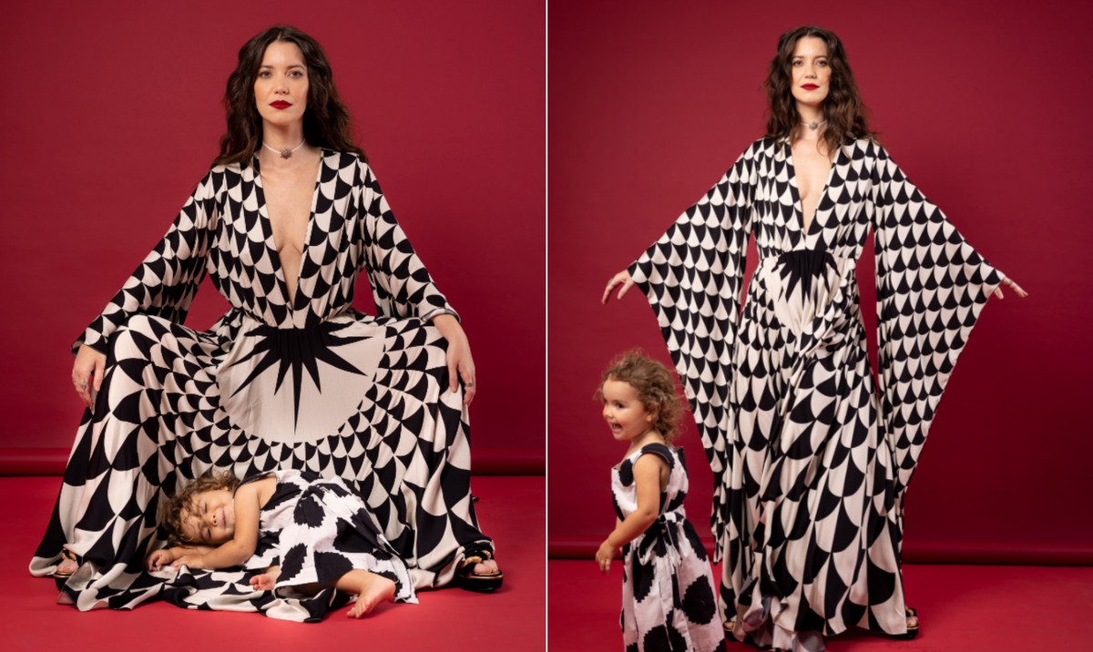 Nathalia dill posa com a filha, eva, de 2 anos, e revela 'cronograma complexo' na maternidade: 'não dá para só pegar e ir transar'