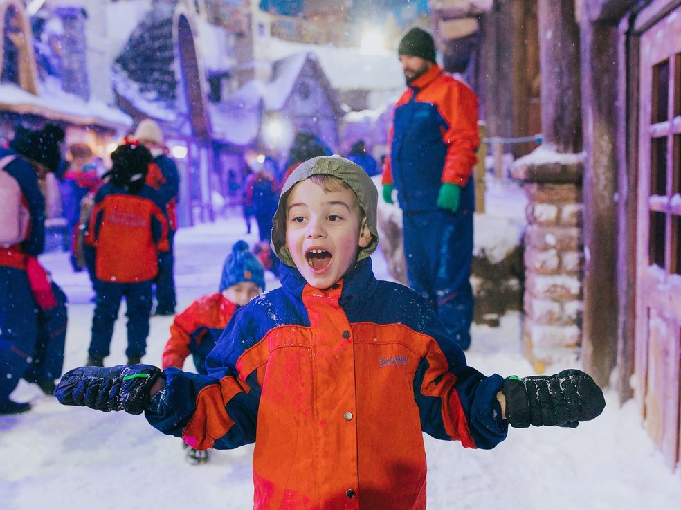 Snowland: a magia da neve o ano inteiro em Gramado — Foto: Divulgação