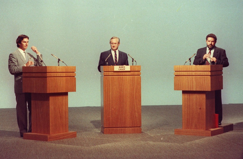 Fernando Collor and Lula at the December 1989 presidential debate — Photo: FERNANDO PEREIRA/Agência O Globo