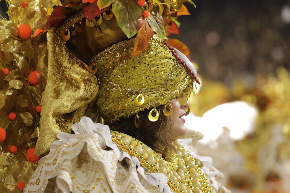 Império de Casa Verde celebra a joalheria afro-brasileira, em enredo com Dona Fulô como personagem central — Foto: Edilson Dantas/Agência O Globo
