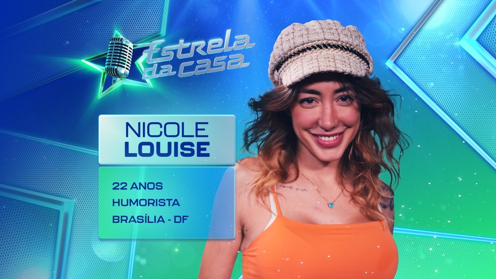 Nicole Louise participa do 'Estrela da casa' — Foto: Divulgação