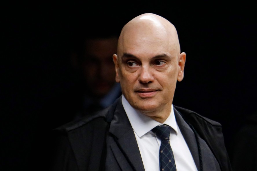 O ministro do Supremo Tribunal Federal (STF) Alexandre de Moraes durante sessão no tribunal no último dia 5 de agosto