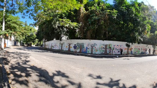 Coletivo de moradores de Botafogo pinta muros e postes para chamar a atenção para criação de novo parque