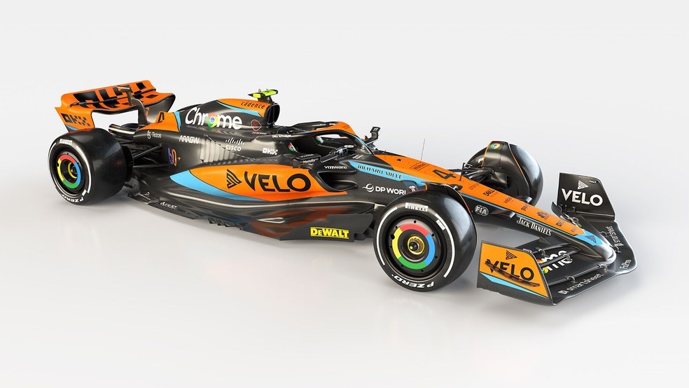 Carro da McLaren para a F1 2023, o MCL60 — Foto: Divulgação