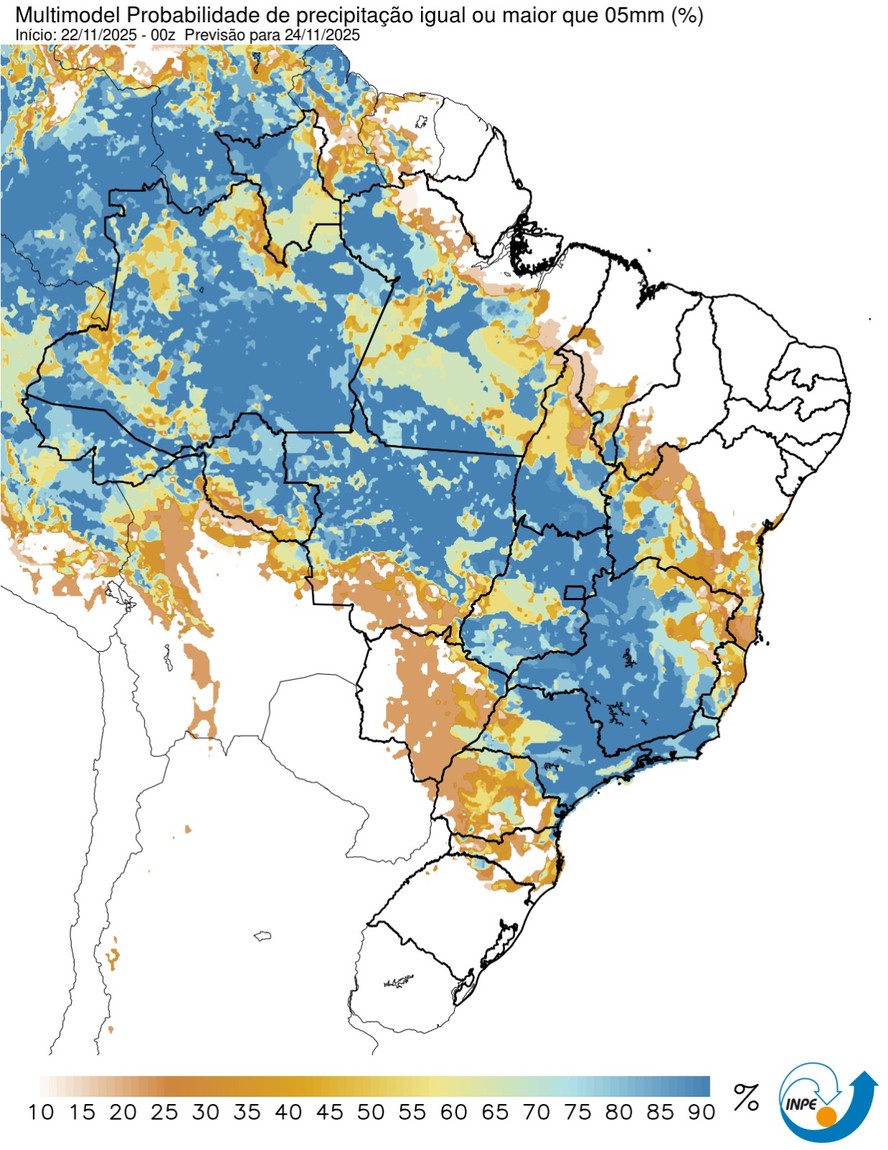 Semana começa com calor e chuvas no Norte, Centro-Oeste e parte do Sudeste