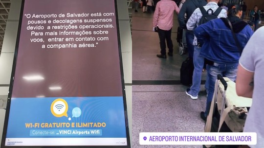 Atrasos, filas e cancelamentos: Aeroporto de Salvador tem problemas na pista e suspende voos