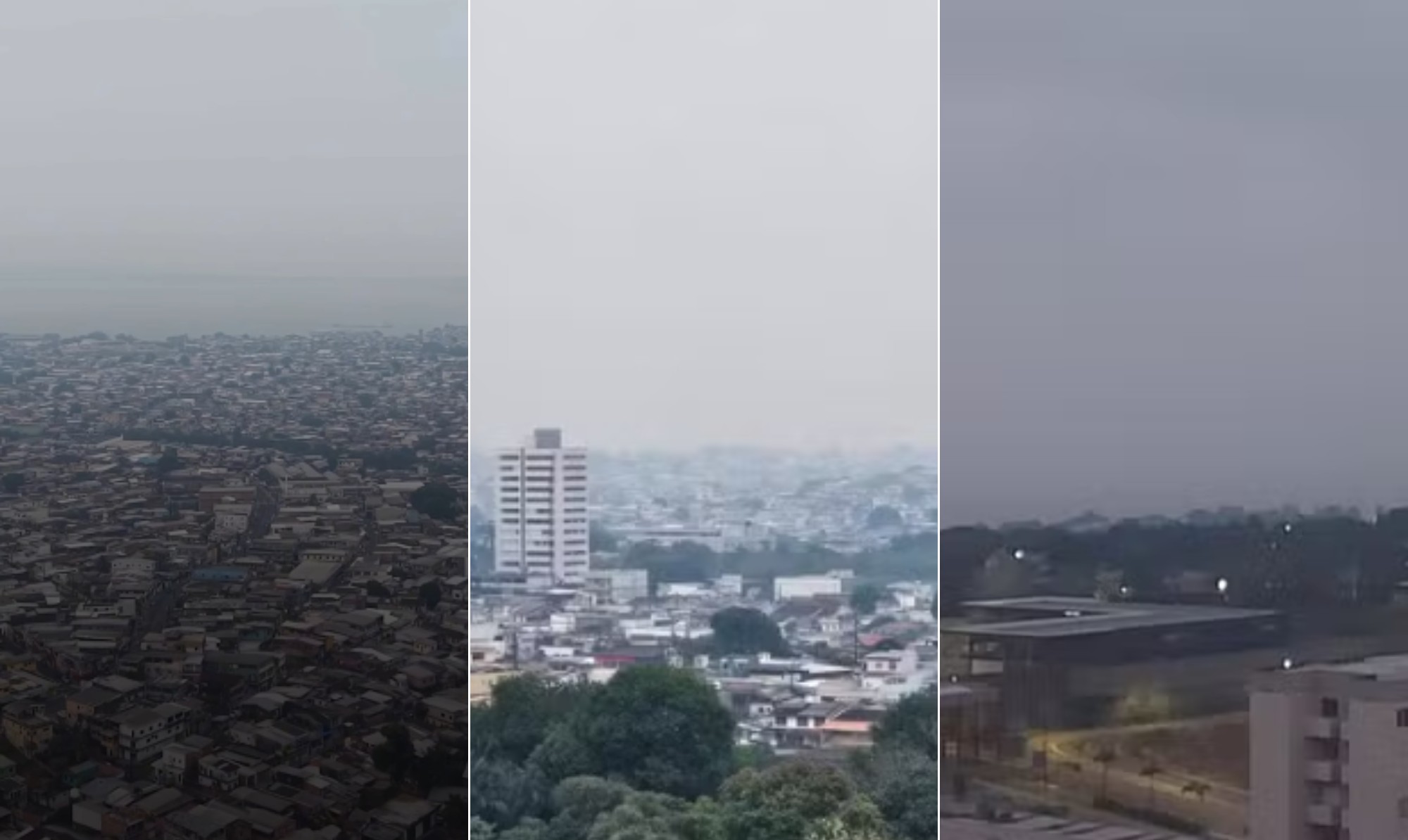 Céu de Manaus amanhece coberto de fumaça de queimadas e qualidade do ar atinge nível considerado péssimo