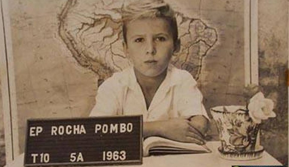 Zico aos 8 anos, na Escola Rocha Pombo, em 1963 — Foto: Reprodução