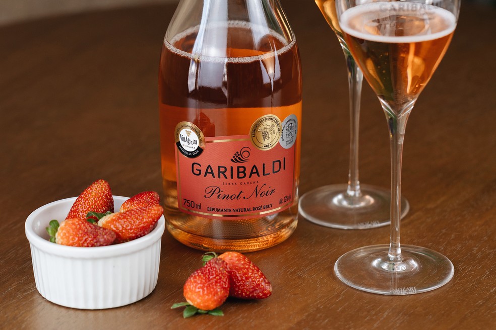 O espumante Garibaldi Pinot Noir — Foto: Divulgação