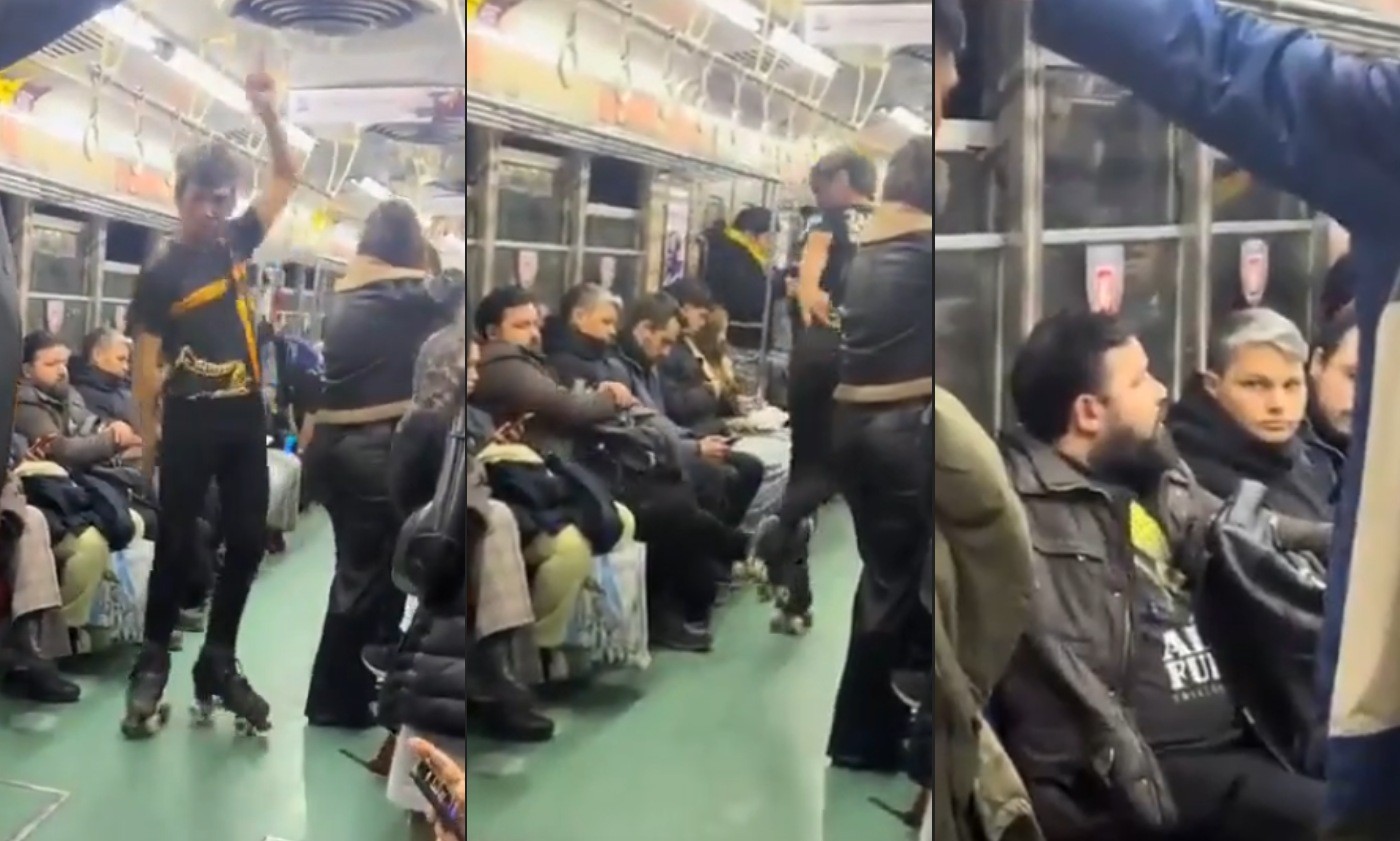 Patinador argentino é derrubado de propósito no metrô de Buenos Aires e fica com patins quebrados - QTU Questões do Universo