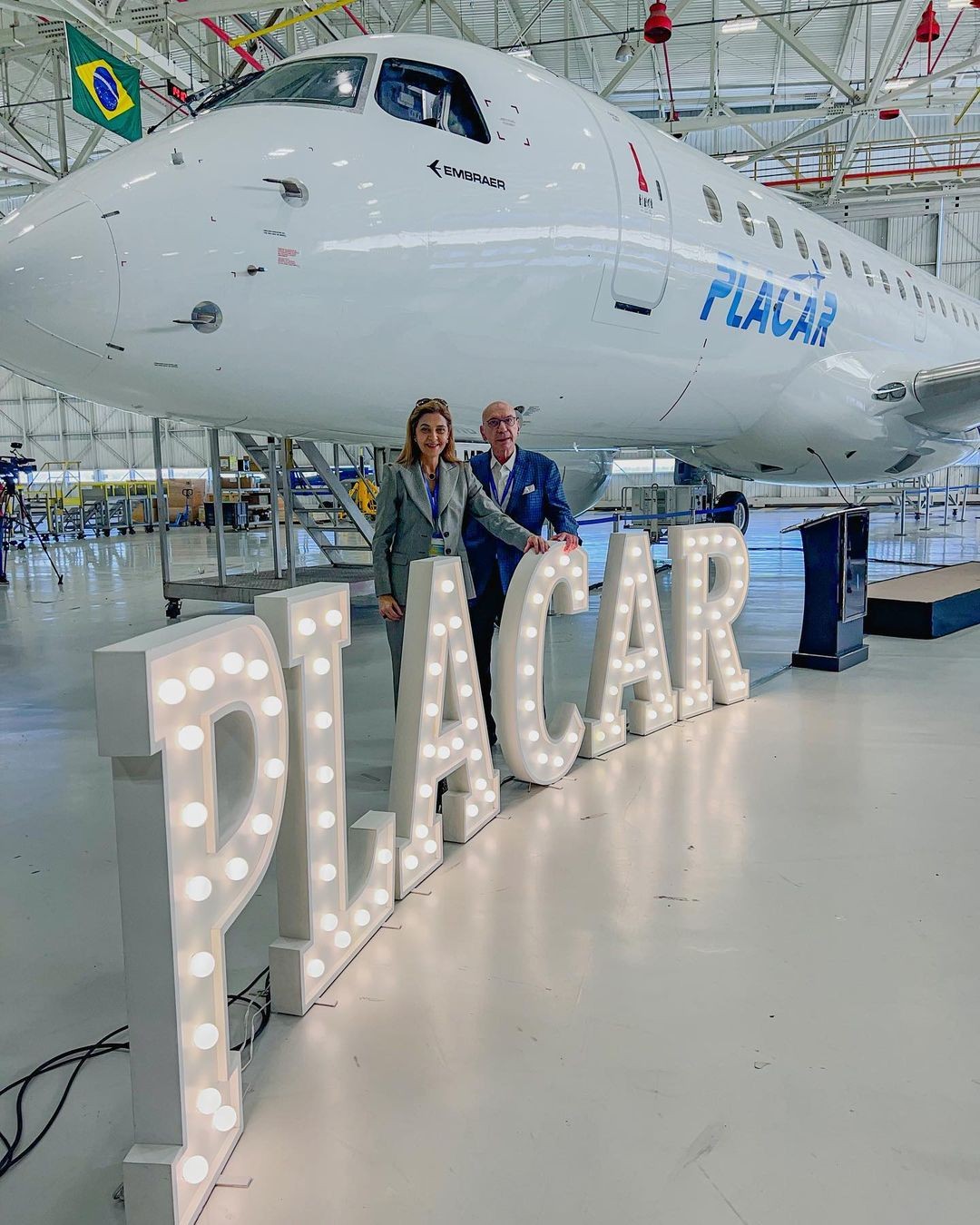 Conheça avião do Palmeiras comprado por Leila Pereira, presidente do clube — Foto: Reprodução Instagram