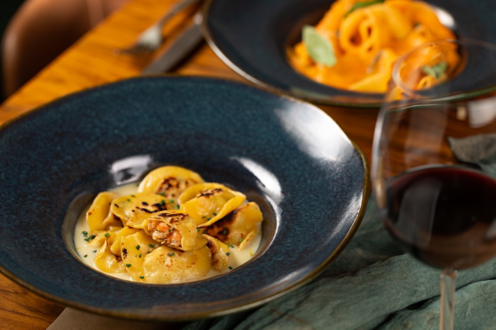 Puli Trattoria: o tortelli gamberetto al limone — Foto: Divulgação / Foto de Rodrigo Azevedo