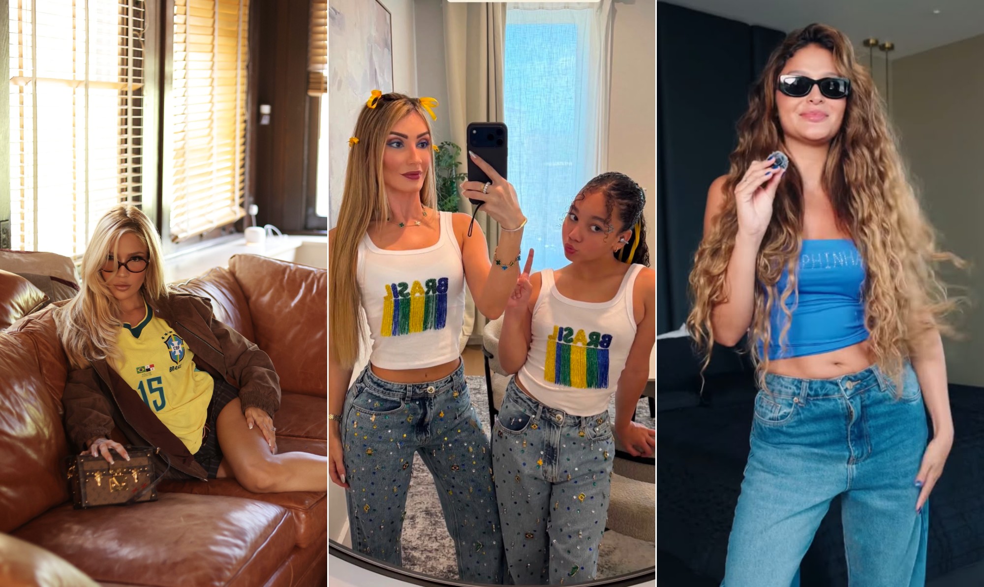 Veja os looks das 'selesposas' para o segundo jogo do Brasil