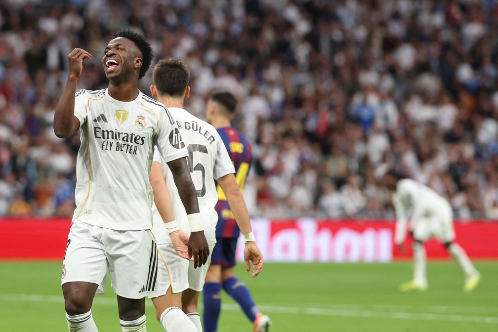 Vinicius Junior, atacante do Real Madrid — Foto: Oscar DEL POZO / AFP