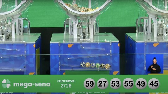 Resultado Mega-Sena 2.726: veja as dezenas sorteadas para prêmio de R$ 30,4 milhões