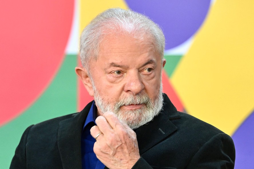 O presidente Lula em evento no Palácio do Planalto