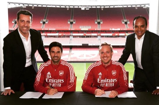 Edu Gaspar assumiu cargo gerencial no Arsenal — Foto: Reprodução/Instagram