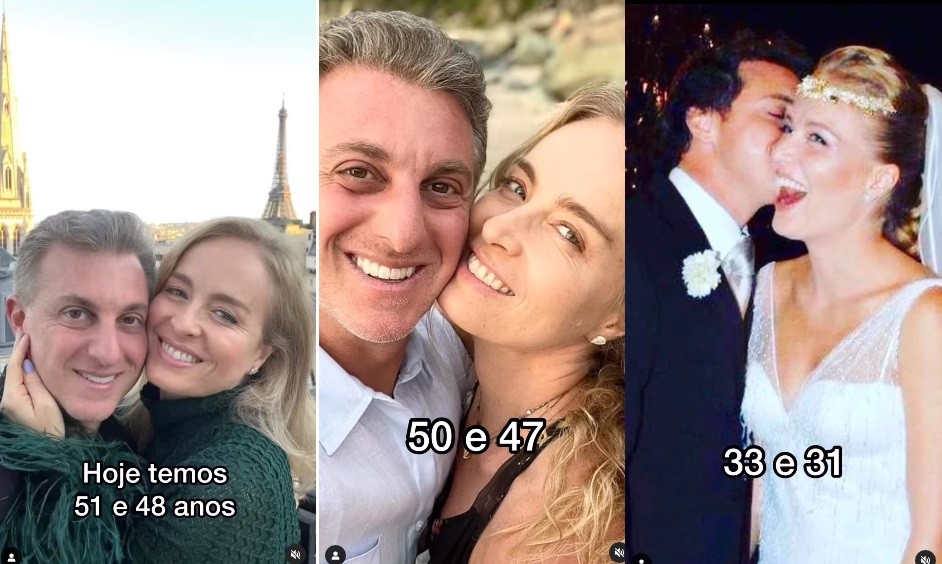 Luciano Huck e Angélica se casaram quando ele tinha 33 anos e ela, 31 — Foto: Reprodução/Instagram