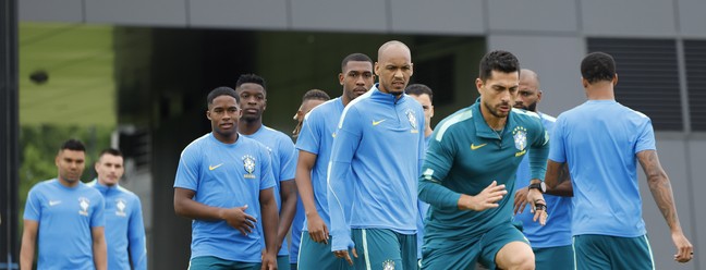 Treino da Seleção Brasileira em Nova Jersey nesta terça-feira (23) — Foto: Rafael Ribeiro / CBF