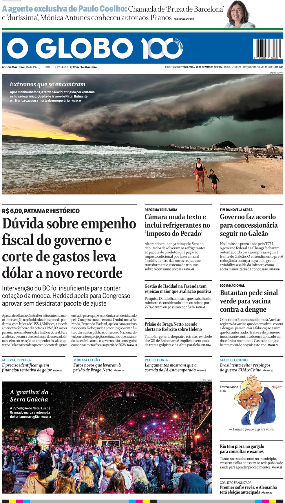 E quando uma caminhada na praia rende uma capa de jornal?