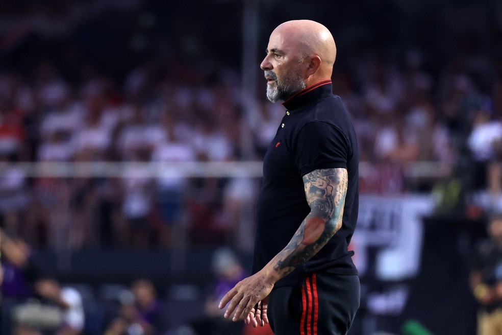 Sampaoli coached Flamengo in 2023 — Photo: AFP