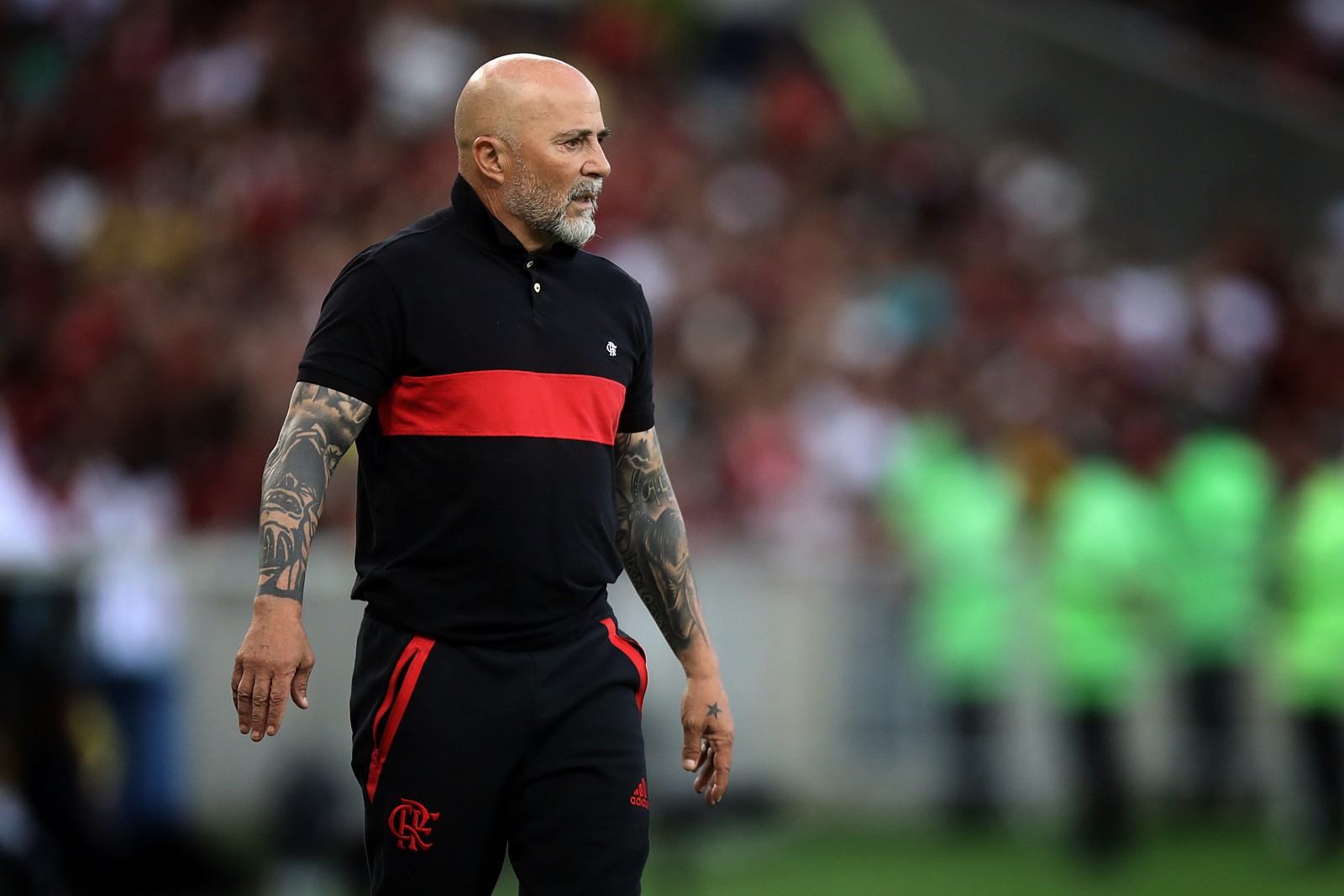 Jorge Sampaoli, treinador do Flamengo — Foto: Lucas Tavares / Agência O Globo