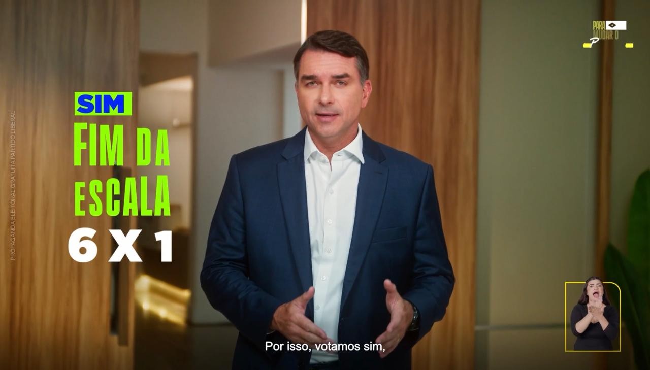 Flávio tenta capitalizar com fim da 6x1 em propaganda eleitoral e faz aceno a empresários