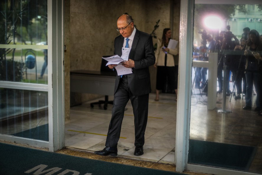 O ministro Geraldo Alckmin, também vice-presidente