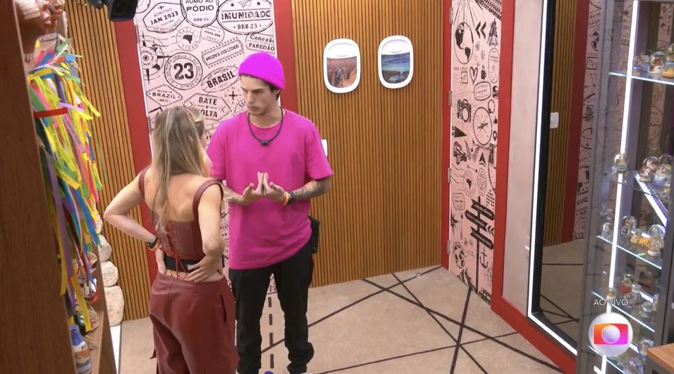 Bruna Griphao e Gabriel, do 'BBB 23' — Foto: Reprodução / TV Globo