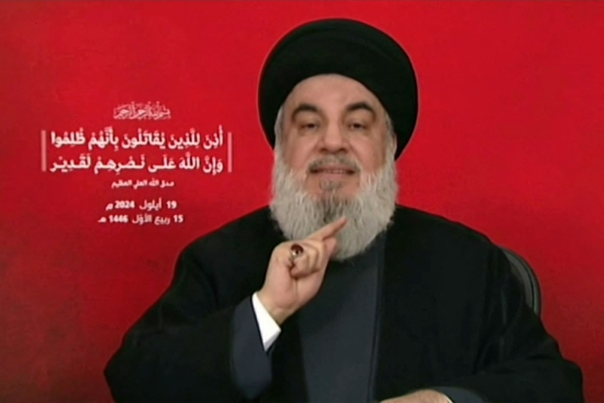 L&iacute;der do Hezbollah diz que ataque com 'pagers-bomba' foi 'declara&ccedil;&atilde;o de  guerra' de Israel contra povo do L&iacute;bano