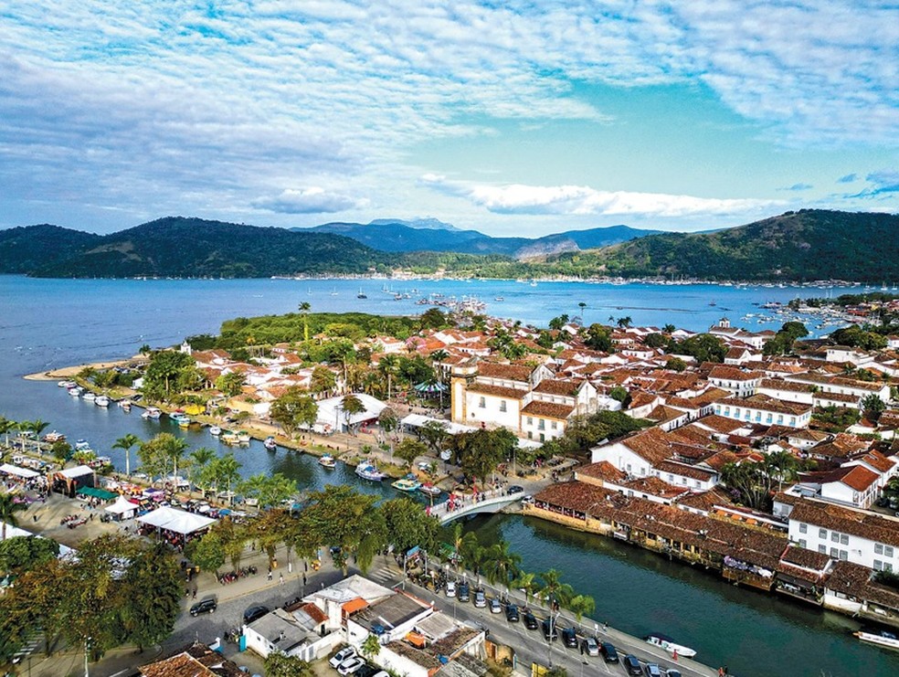 Paraty, referência pelo patrimônio histórico e em meio à natureza — Foto: Márcia Foletto