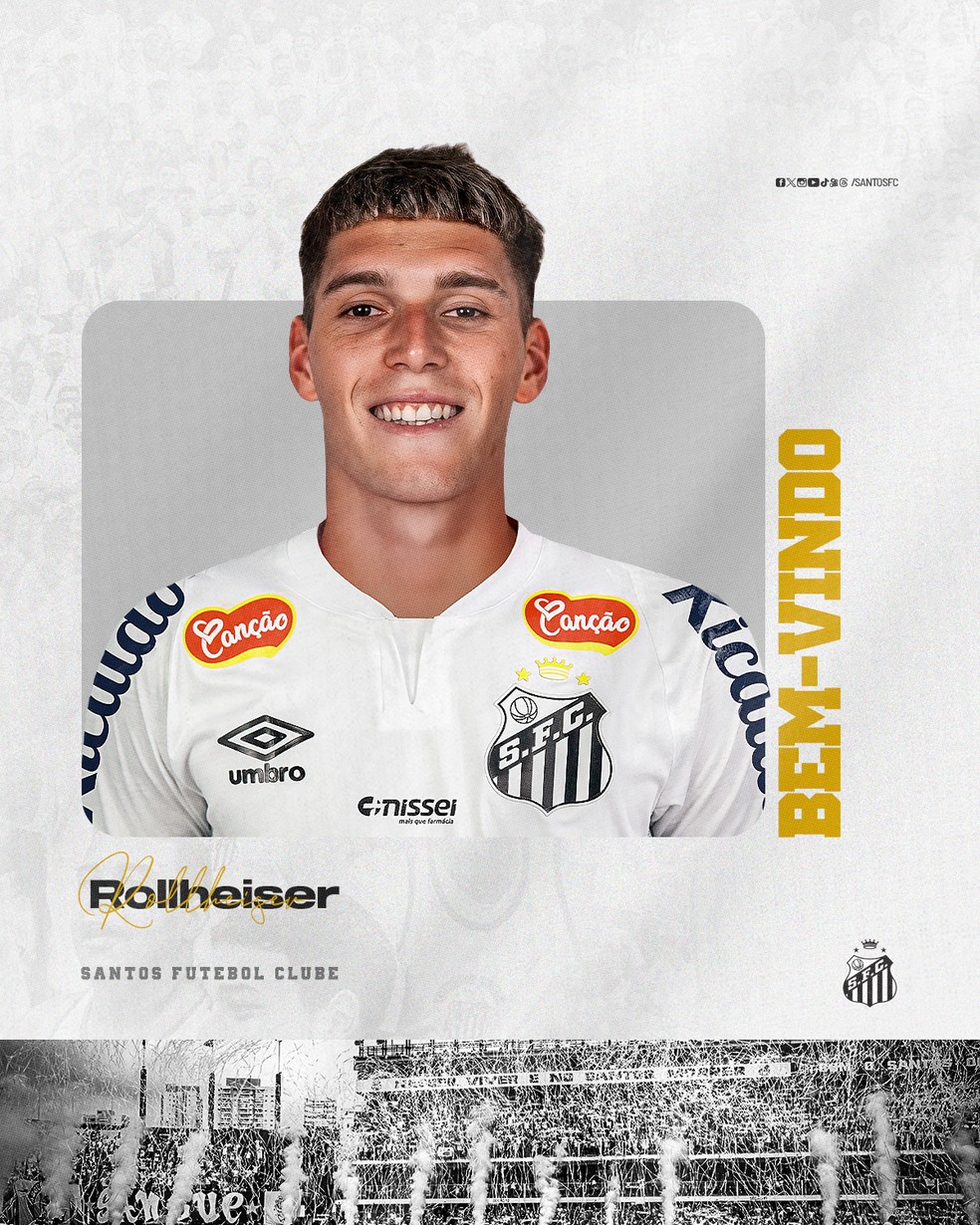 Santos anuncia contratação de Rollheiser — Foto: Divulgação/Santos