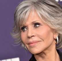 Jane fonda, também atriz dos EUA, tem 84 anos e passa pelo tratamento de um linfoma. — Foto: Chris DELMAS / AFP