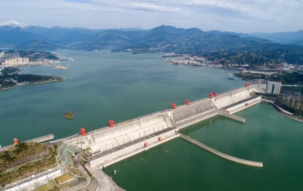 A Represa das Três Gargantas, localizada na província de Hubei, China — Foto: Divulgação