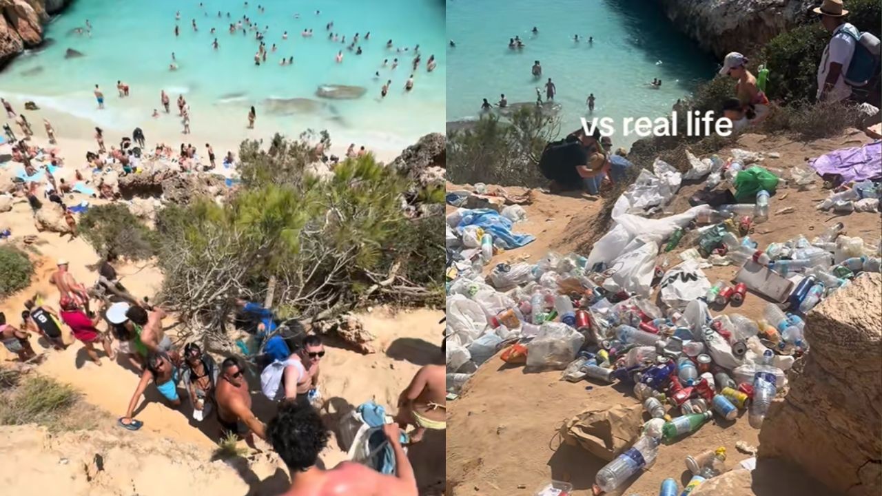 Donos de praia na Espanha pedem bloqueio de acesso ap&oacute;s explos&atilde;o de turistas impulsionada por redes sociais; v&iacute;deo