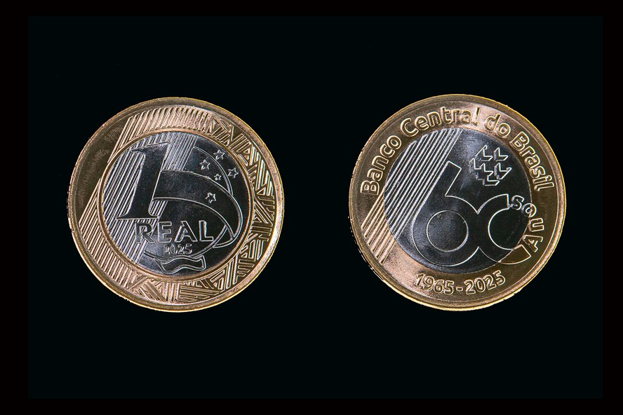 Banco Central lança moeda comemorativa de R$ 1 pelos seus 60 anos